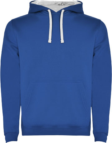 Sweat à capuche Homme 280gr à personnaliser Urban ROLY Bleu royal et Blanc